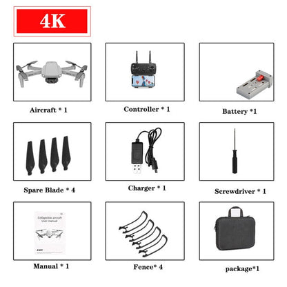 2020 NEW E88 drone 4k HD Drone With wide-angle camera drone WiFi 1080p real-time