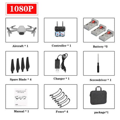 2020 NEW E88 drone 4k HD Drone With wide-angle camera drone WiFi 1080p real-time