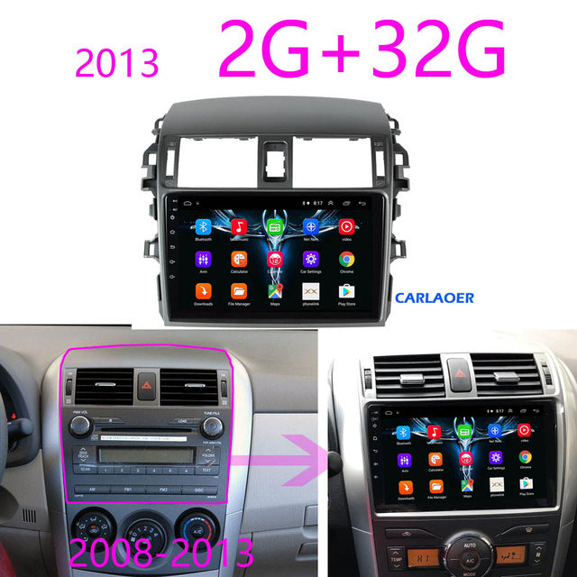 2Din android 8.1 Car Radio Multimedia Player For Toyota Corolla E140/150 2007 -2016