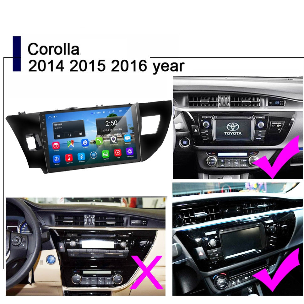 2Din android 8.1 Car Radio Multimedia Player For Toyota Corolla E140/150 2007 -2016