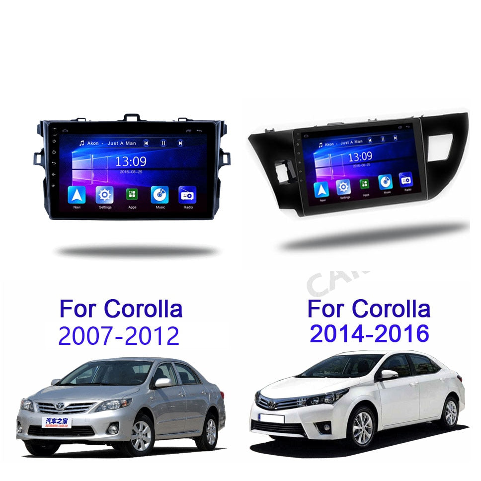 2Din android 8.1 Car Radio Multimedia Player For Toyota Corolla E140/150 2007 -2016