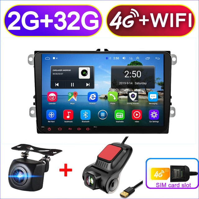 Car Android 8.1 2 radio GPS multimedia for Volkswagen/Skoda/Octavia/golf/touran/passat/B6/polo/tiguan/yeti