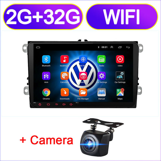 Car Android 8.1 2 radio GPS multimedia for Volkswagen/Skoda/Octavia/golf/touran/passat/B6/polo/tiguan/yeti
