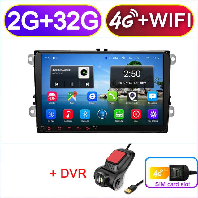 Car Android 8.1 2 radio GPS multimedia for Volkswagen/Skoda/Octavia/golf/touran/passat/B6/polo/tiguan/yeti