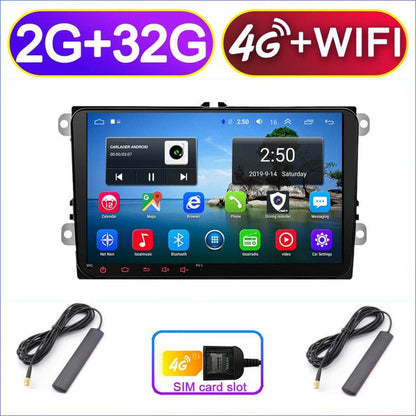 Car Android 8.1 2 radio GPS multimedia for Volkswagen/Skoda/Octavia/golf/touran/passat/B6/polo/tiguan/yeti