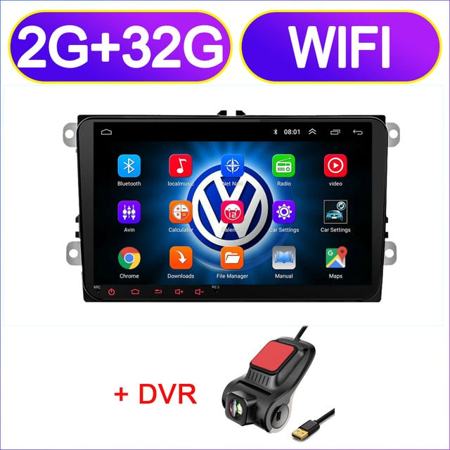 Car Android 8.1 2 radio GPS multimedia for Volkswagen/Skoda/Octavia/golf/touran/passat/B6/polo/tiguan/yeti
