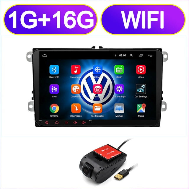 Car Android 8.1 2 radio GPS multimedia for Volkswagen/Skoda/Octavia/golf/touran/passat/B6/polo/tiguan/yeti