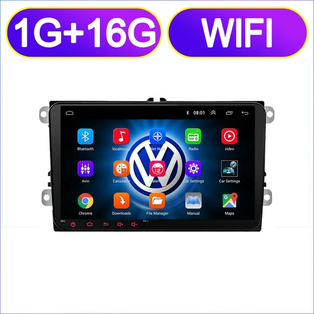 Car Android 8.1 2 radio GPS multimedia for Volkswagen/Skoda/Octavia/golf/touran/passat/B6/polo/tiguan/yeti