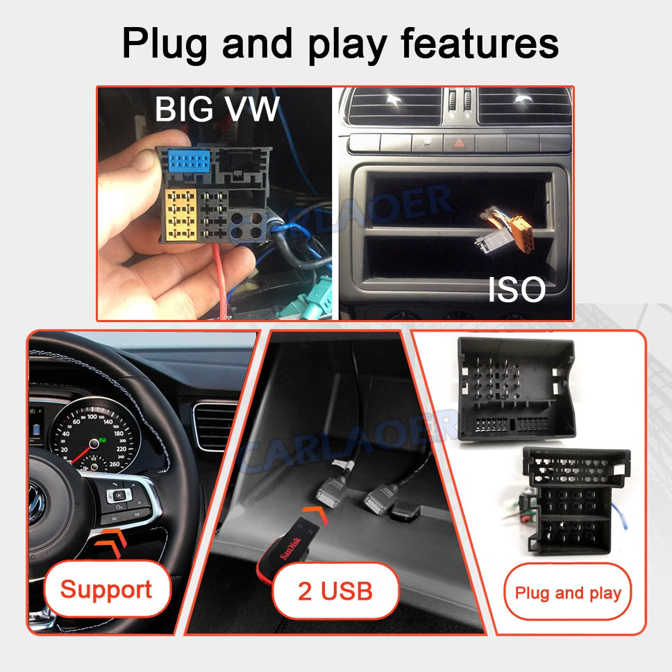 Car Android 8.1 2 radio GPS multimedia for Volkswagen/Skoda/Octavia/golf/touran/passat/B6/polo/tiguan/yeti
