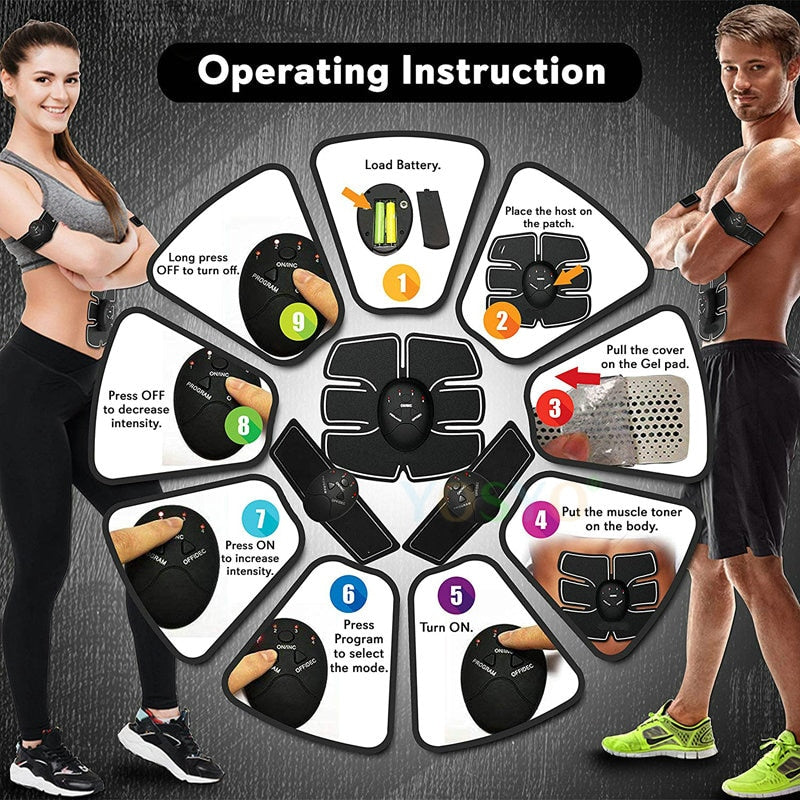 EMS Wireless Muscle Smart Fitness Electric Weight Loss Body Slimming Belt Unisex