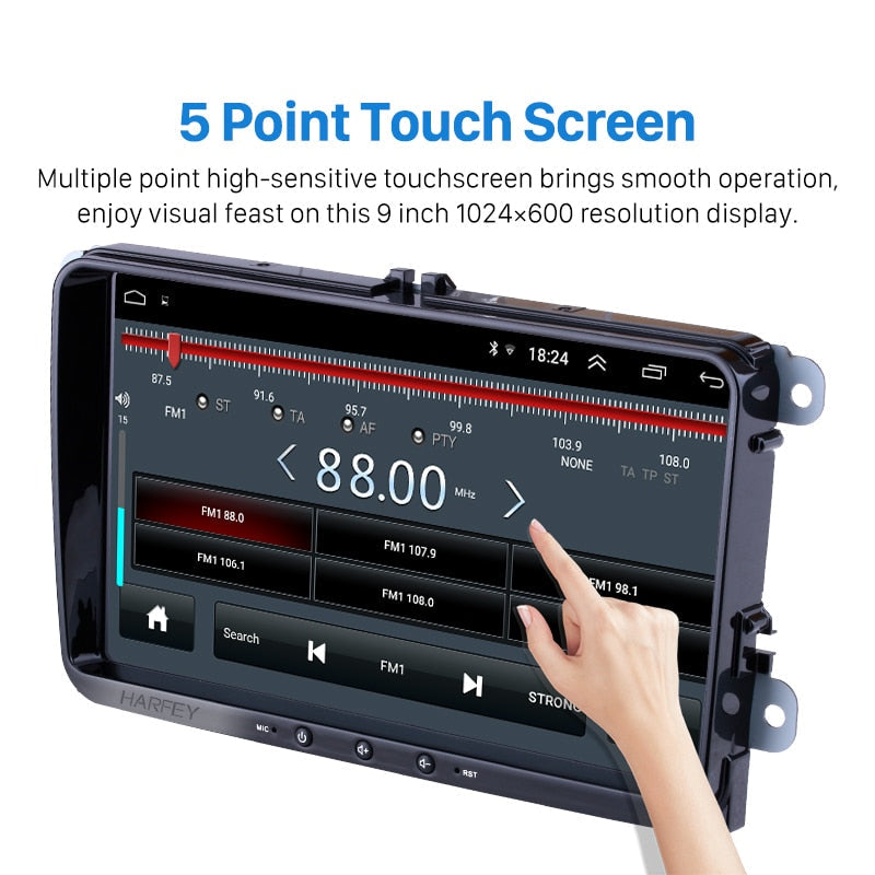 Android 8.1 2Din For VW/Volkswagen/Golf/Polo/Tiguan/Passat/b7/b6/leon/Skoda/Octavia car Radio GPS Multimedia player