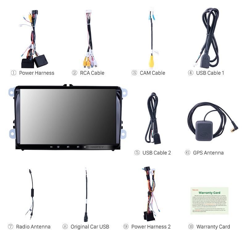Android 8.1 2Din For VW/Volkswagen/Golf/Polo/Tiguan/Passat/b7/b6/leon/Skoda/Octavia car Radio GPS Multimedia player