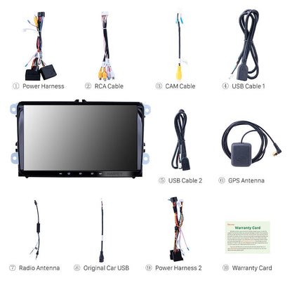 Android 8.1 2Din For VW/Volkswagen/Golf/Polo/Tiguan/Passat/b7/b6/leon/Skoda/Octavia car Radio GPS Multimedia player