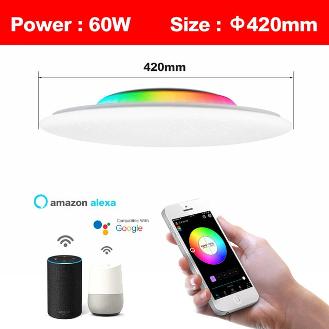 Creative & Modern smart LED Ceiling Light WiFi / APP Intelligent Controller