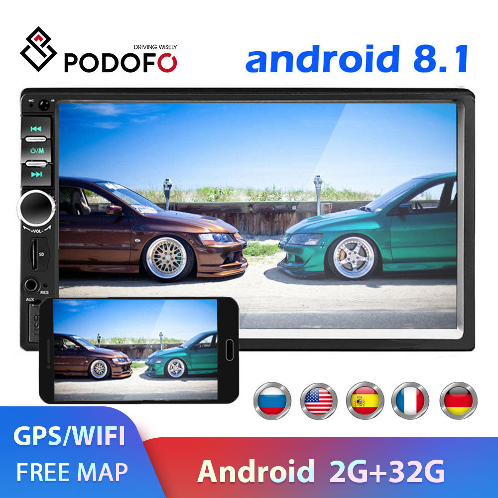 2 din Car GPS multimedia Player Android Universal auto Stereo MP5 Player  WIFI Bluetooth FM