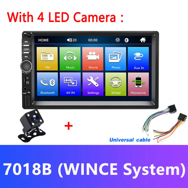 Android 8.1 2 Din Car Radio RAM 2GB+ ROM 32GB 7'' Universal Car Radio GPS Multimedia