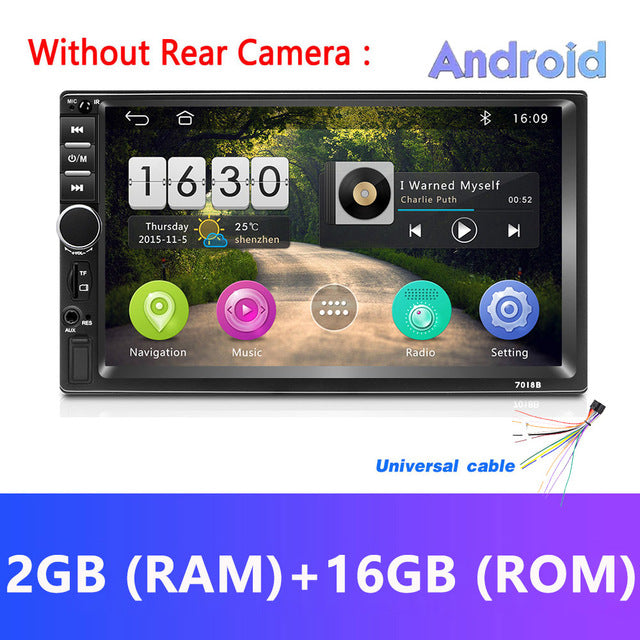 Android 8.1 2 Din Car Radio RAM 2GB+ ROM 32GB 7'' Universal Car Radio GPS Multimedia