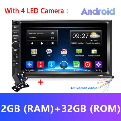Android 8.1 2 Din Car Radio RAM 2GB+ ROM 32GB 7'' Universal Car Radio GPS Multimedia