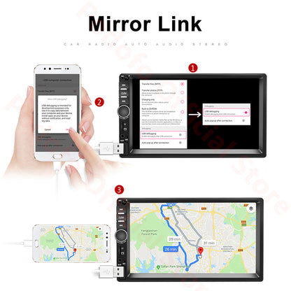 Android 8.1 2 Din Car Radio RAM 2GB+ ROM 32GB 7'' Universal Car Radio GPS Multimedia