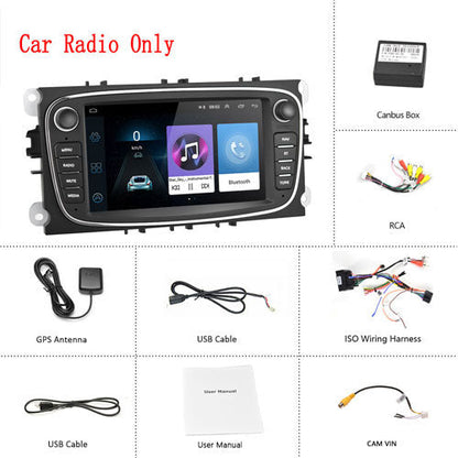 Android 8.1 GPS Car 2 Din Car 7'' DVD Player For Ford/Focus/S-Max/Mondeo 9/GalaxyC-Max