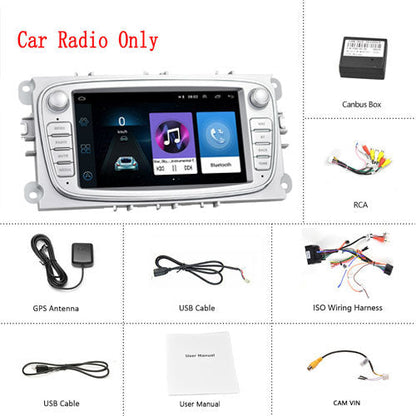 Android 8.1 GPS Car 2 Din Car 7'' DVD Player For Ford/Focus/S-Max/Mondeo 9/GalaxyC-Max