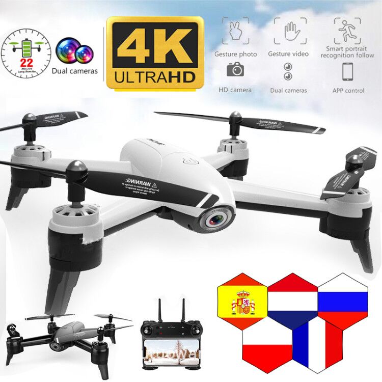 WiFi RC Drones 4K Dual Camera RC Helicopter 1080P HD Camera Quadcopter