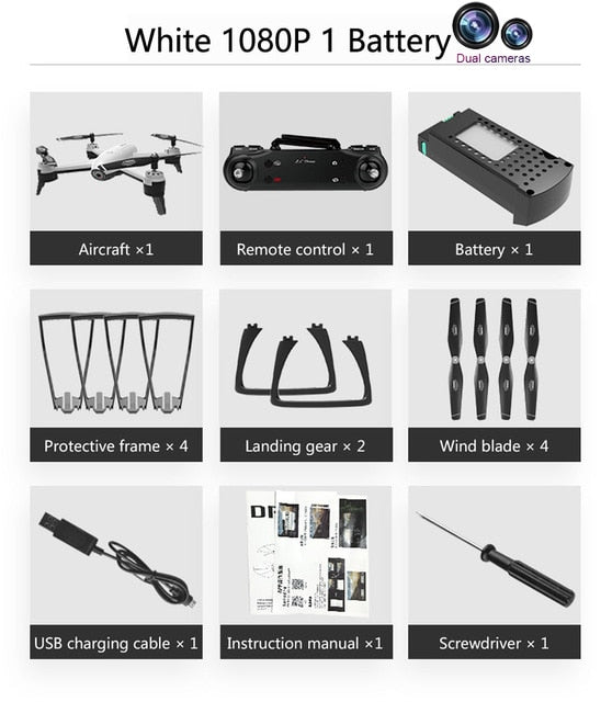 WiFi RC Drones 4K Dual Camera RC Helicopter 1080P HD Camera Quadcopter