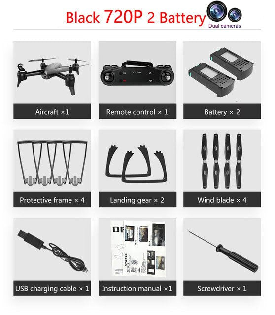 WiFi RC Drones 4K Dual Camera RC Helicopter 1080P HD Camera Quadcopter