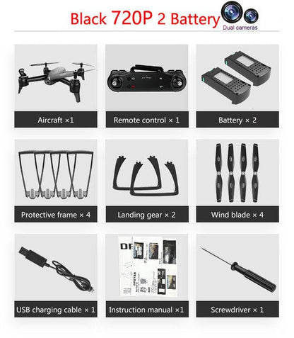 WiFi RC Drones 4K Dual Camera RC Helicopter 1080P HD Camera Quadcopter