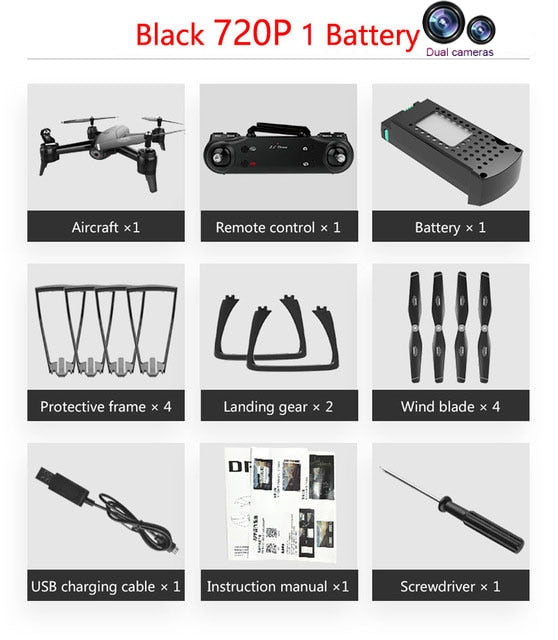 WiFi RC Drones 4K Dual Camera RC Helicopter 1080P HD Camera Quadcopter