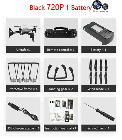 WiFi RC Drones 4K Dual Camera RC Helicopter 1080P HD Camera Quadcopter