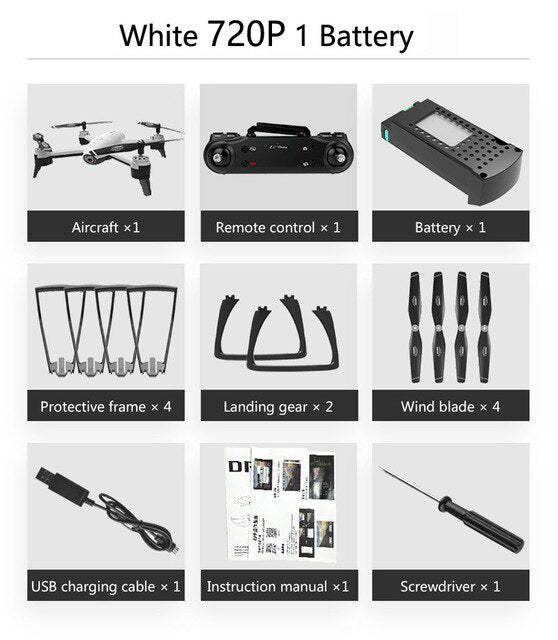 WiFi RC Drones 4K Dual Camera RC Helicopter 1080P HD Camera Quadcopter