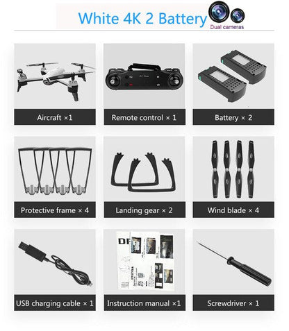 WiFi RC Drones 4K Dual Camera RC Helicopter 1080P HD Camera Quadcopter