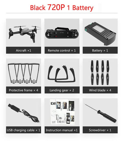 WiFi RC Drones 4K Dual Camera RC Helicopter 1080P HD Camera Quadcopter