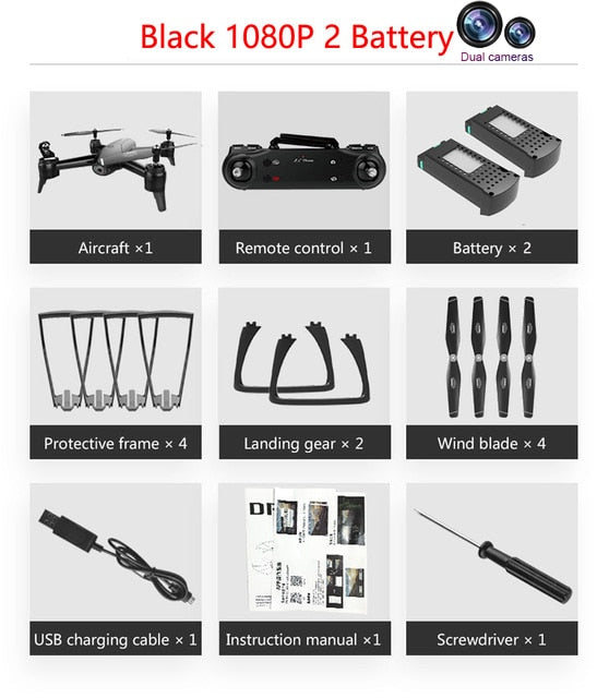 WiFi RC Drones 4K Dual Camera RC Helicopter 1080P HD Camera Quadcopter