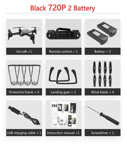 WiFi RC Drones 4K Dual Camera RC Helicopter 1080P HD Camera Quadcopter