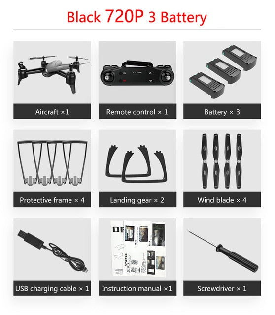 WiFi RC Drones 4K Dual Camera RC Helicopter 1080P HD Camera Quadcopter