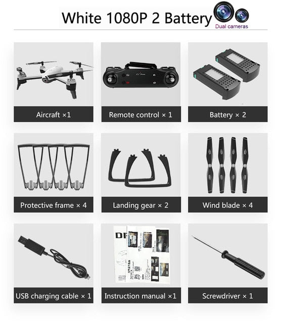 WiFi RC Drones 4K Dual Camera RC Helicopter 1080P HD Camera Quadcopter