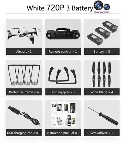 WiFi RC Drones 4K Dual Camera RC Helicopter 1080P HD Camera Quadcopter