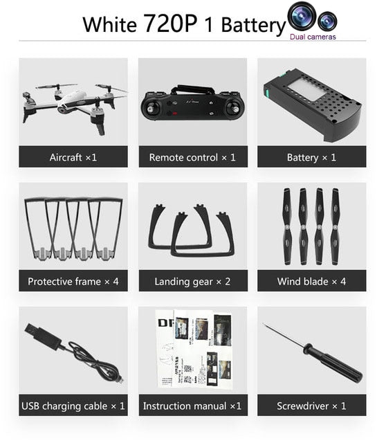 WiFi RC Drones 4K Dual Camera RC Helicopter 1080P HD Camera Quadcopter