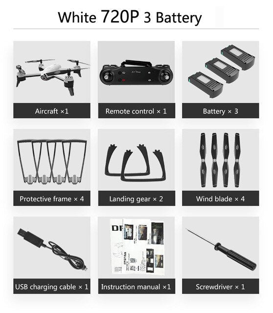 WiFi RC Drones 4K Dual Camera RC Helicopter 1080P HD Camera Quadcopter