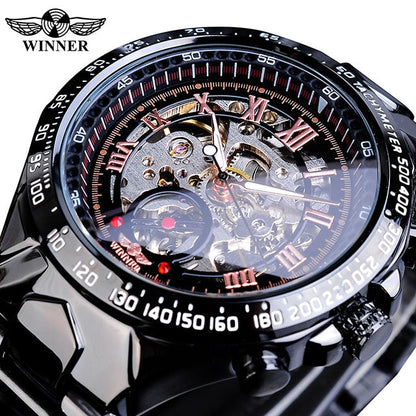 Mechanical Golden luxury Watch for Men Top Brand Automatic Skeleton