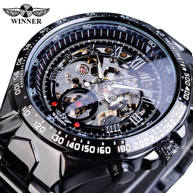 Mechanical Golden luxury Watch for Men Top Brand Automatic Skeleton