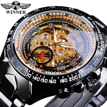 Mechanical Golden luxury Watch for Men Top Brand Automatic Skeleton