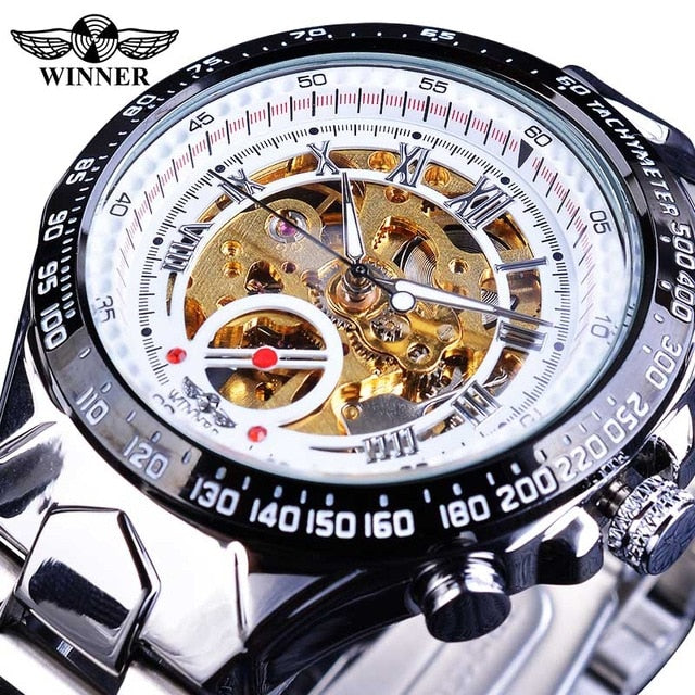 Mechanical Golden luxury Watch for Men Top Brand Automatic Skeleton