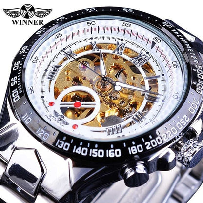Mechanical Golden luxury Watch for Men Top Brand Automatic Skeleton